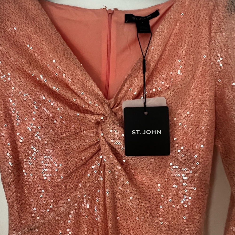 St. John Sequin Long Sleeve Gown - Picture 4 of 11